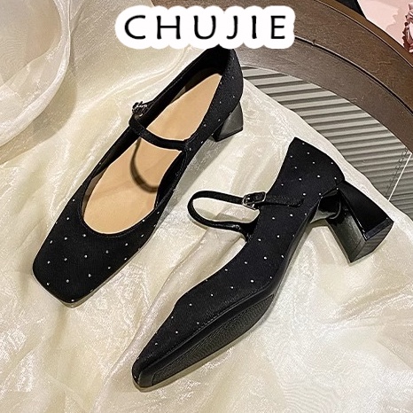 CHUJIE Giày Cao Gót Mũi Nhọn GIÀY SANDAL Thời Trang Mới 2024 Cho Nữ Lịch sự Sang trọng Thiết kế độc đáo Điệu đà FBL23B00XN 44Z231104