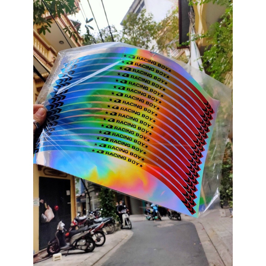 Tem Dán Vành Xe Máy 7 Màu < 1 Bộ dán được 2 bánh xe>