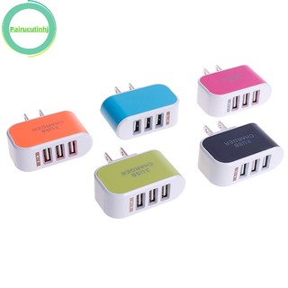Cốc sạc nhanh ba cổng usb 5v 3.1a phích cắm us tiện dụng