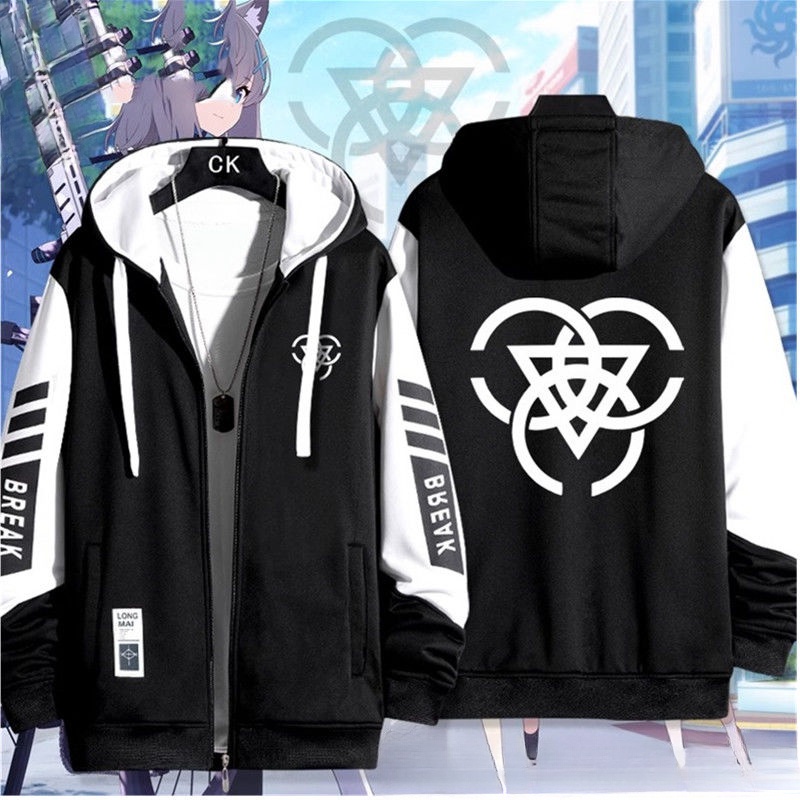Blue Archive Anime surrounding Blue School logo Alice Eluo Mary Jacket Jacket men's and women's clot
