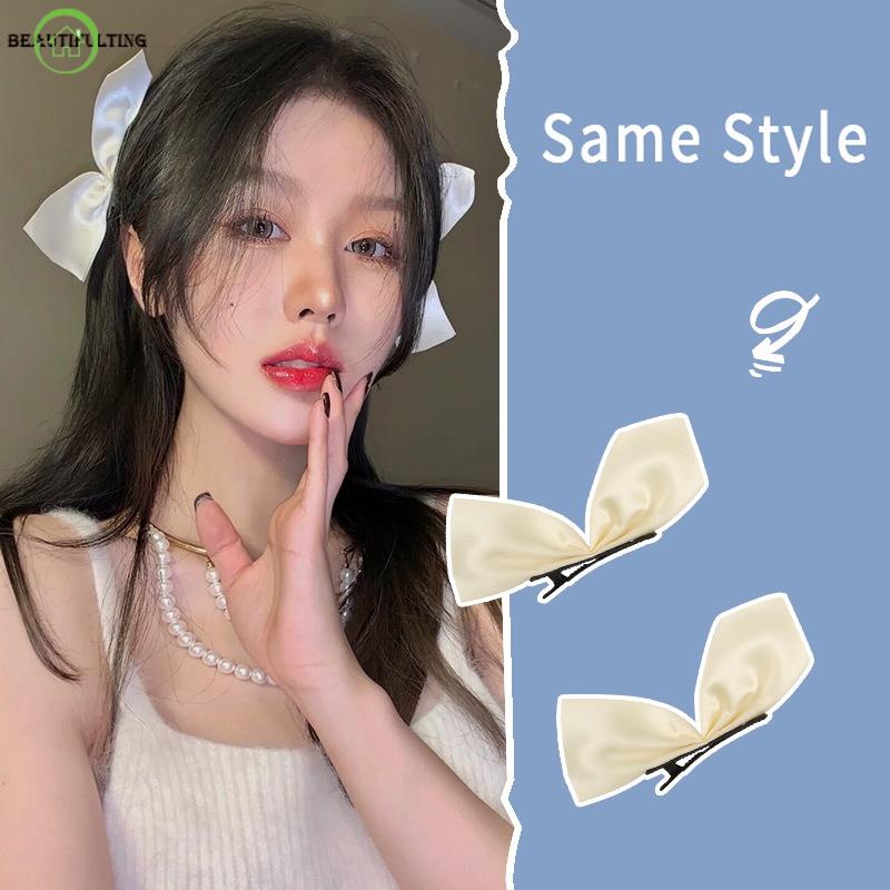 Kẹp Tóc Nơ Satin Phong Cách Hàn Quốc 2024 Dễ Thương Dành Cho Nữ