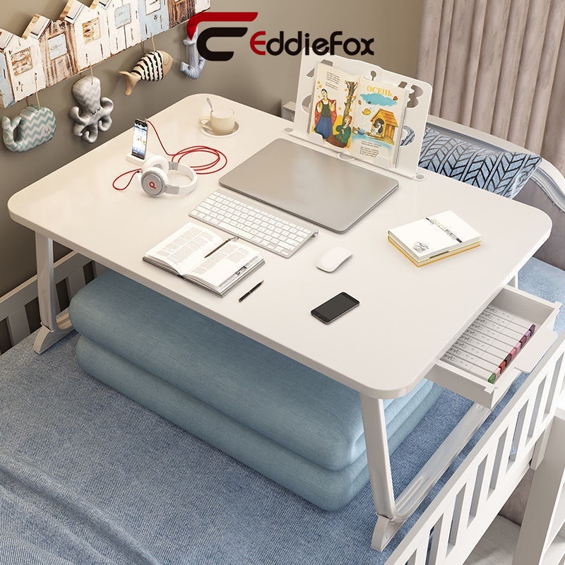 Bàn Học Gấp Gọn Cho Học Sinh Đa Năng Thiết Kế Có Khe , Bàn Máy Tính Có Ngăn Kéo, Mặt Bàn Rộng Hơn 60✘40✘28
