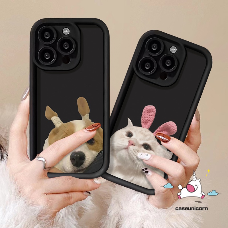 Ốp Điện Thoại Họa Tiết Chó Mèo Cho IPhone 7Plus XR 11 12 15 13 14 Pro Max X XS Max 7 6S 15 8 6 Plus SE 2020