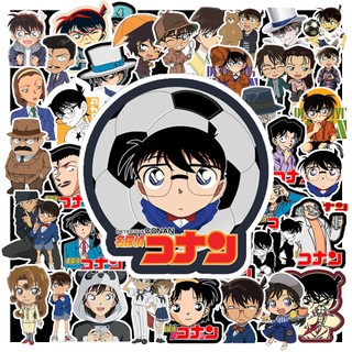 Combo 50 sticker hình hoạt hình conan – decal trang trí xe - điện thoại - laptop - nón bảo hiểm | chống nước