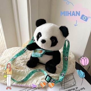 Túi đựng điện thoại đeo chéo hình gấu trúc bằng lông nhung dễ thương mihan1