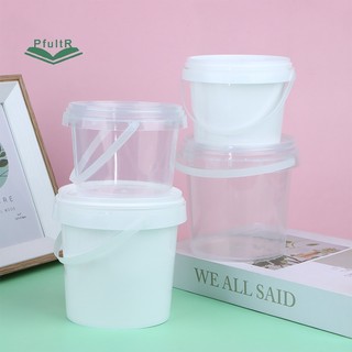 Xô Nhựa Trong Suốt Có Nắp Và Tay Cầm 500 / 1000ML