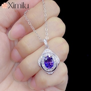 ♥ hàng mới về dây chuyền mặt đá thạch anh tím sang trọng