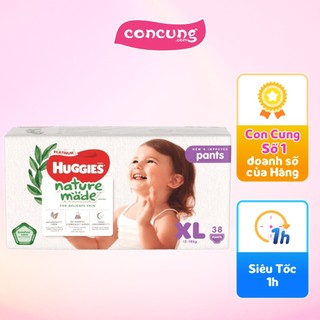 Tã quần siêu cao cấp Huggies Platinum Nature Made XL 38 miếng