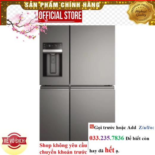 {Mới} Tủ lạnh Electrolux inverter 607 lít EQE6879A-B