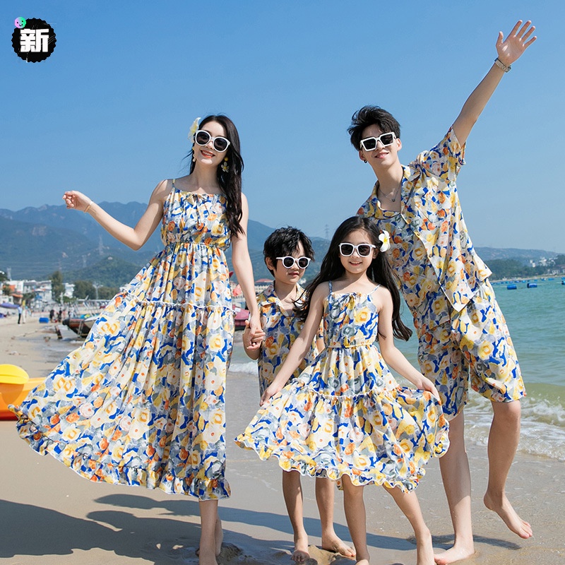 Đầm Đi Biển Thiết Kế Dễ Thương Cho Mẹ Và Bé