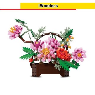 Bộ Đồ Chơi Lắp Ráp Chậu Hoa Năm Mới Phong Cách Trung Hoa Sáng Tạo 81116