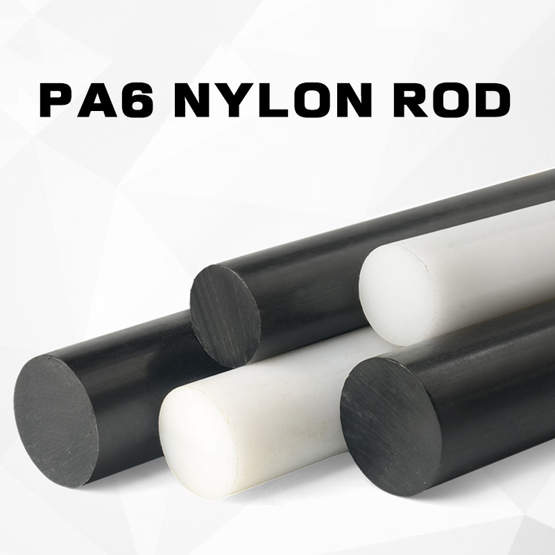 Pa6 Nylon Rod 3-30MM Trắng / Đen Chống Mài Mòn MC901 Thanh Tròn Cao Cấp Chắc Chắn Thanh Nhựa Độ Cứng