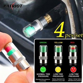 1 / 2 / 4 Mũ cảnh báo áp suất lốp ô tô - Chỉ báo áp suất lốp chống trộm - Chất lượng cao, phổ thông, chống bụi - Dành cho xe máy, xe đạp - Vỏ van lõi đồng hoàn toàn