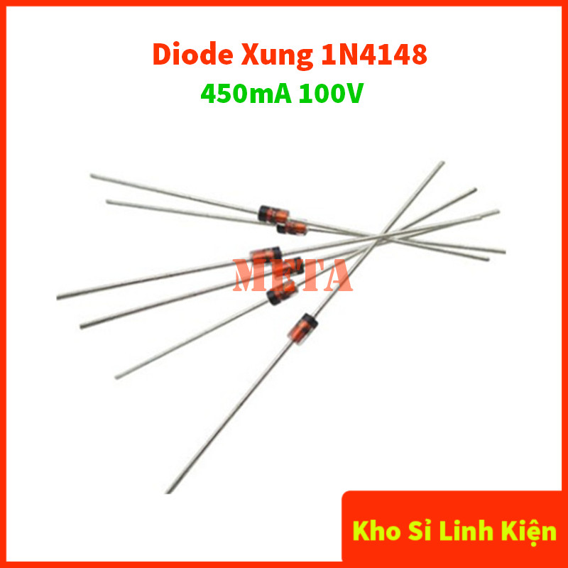 [Túi 10 Con] Diode Xung 1N4148 450mA 100V Chân Cắm DO-35 DIP - Diode Zenner 4148