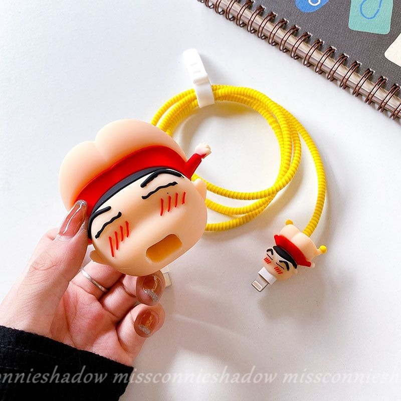 Vỏ Bọc Bảo Vệ Hộp Sạc Tai Nghe apple 18w / 20w Chống Gãy Hình Gấu / Dâu Tây Dễ Thương