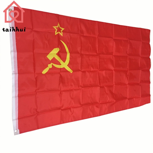 Lá Cờ Liên Xô Kích Thước 90 * 150cm 3 * 5ft Chất Lượng Cao