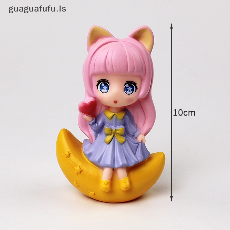 Guaguafu Tượng Nhựa resin Mini Hình Cô Gái Dễ Thương Trang Trí Nhà Cửa ls