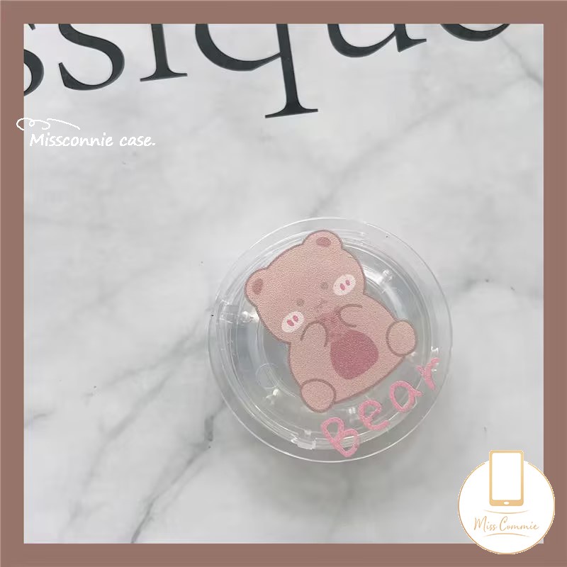 Giá Đỡ Điện Thoại Dạng Nhẫn Đeo Tay Hình Gấu Hoạt Hình Dễ Thương Phong Cách Hàn Quốc