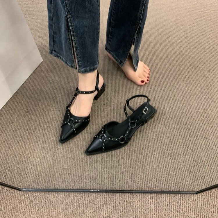 Giày Sandal Mũi Nhọn Đế Dày Thời Trang Dành Cho Nữ