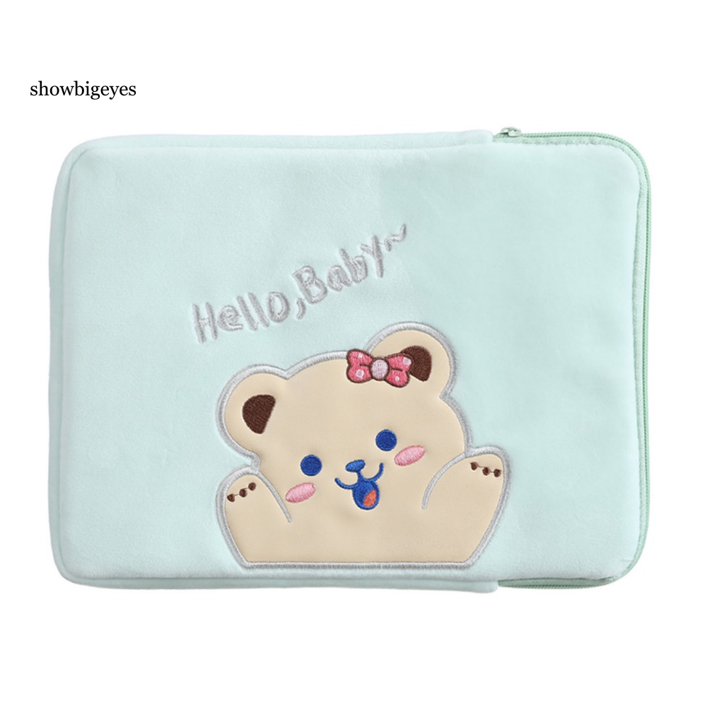 Túi Đựng Máy Tính Bảng Chống Sốc Chống Rơi Thêu Hình Gấu Hoạt Hình Cho ipad 97 / 102 / 105 / 11-inch