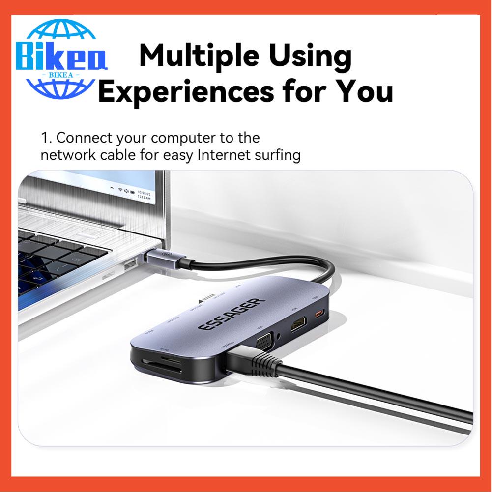 Bộ Chia Cổng usb type c 11 Trong 1 Cho Laptop