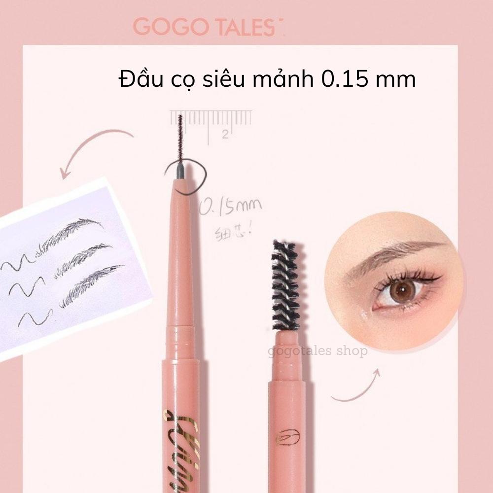 Chì Kẻ Mày 2 Đầu GOGO TALES Fluffy Fine Mist GT541 kẻ mày siêu mảnh 0.15mm GOGO TALES