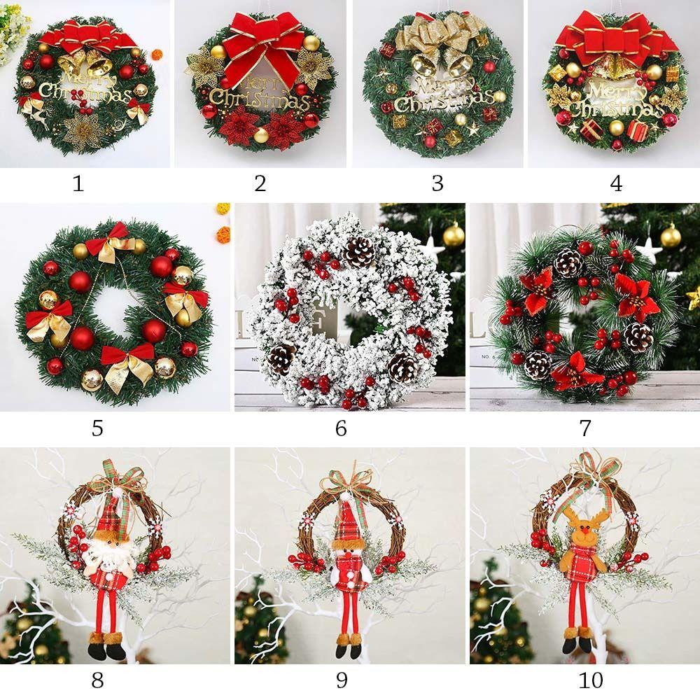 Muvako Vòng Lá Thông handmade Treo Tường Trang Trí Giáng Sinh