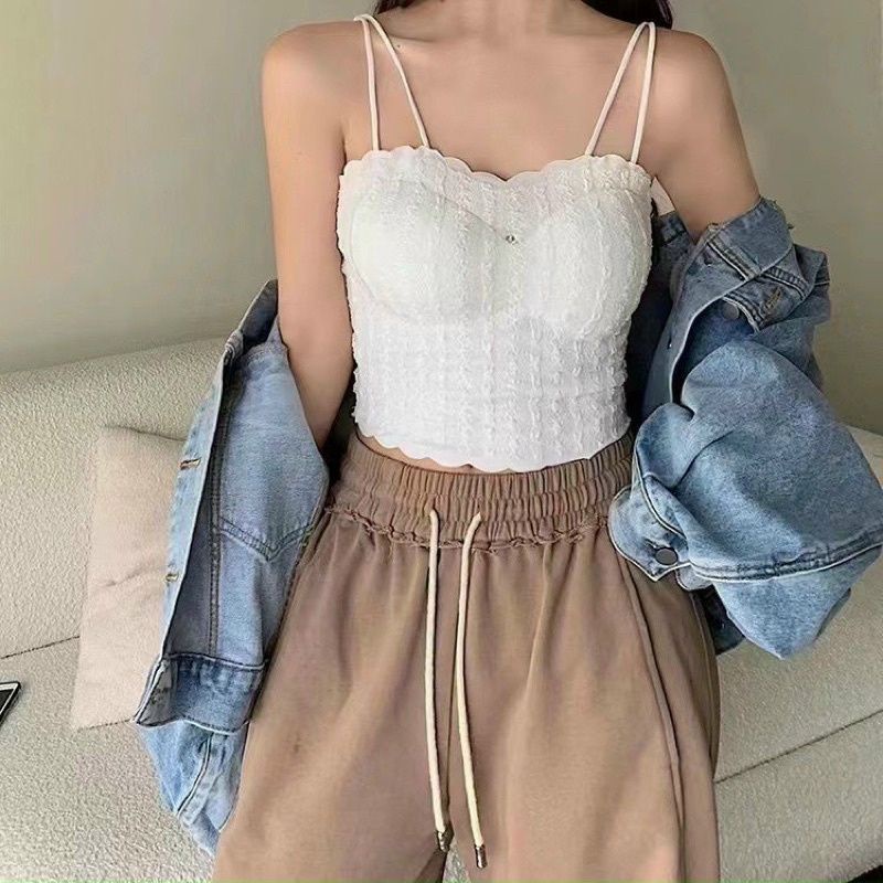 Bra ren gân nổi viền sóng 8841