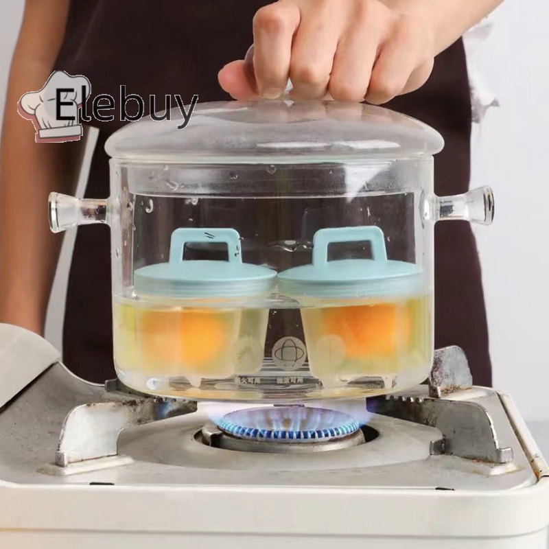 Khuôn Silicon Hấp Trứng Chịu Nhiệt Độ Cao Hình Hoạt Hình Có Nắp Đậy Cho Bé