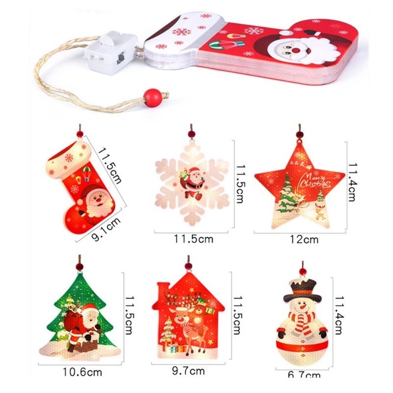 Đèn led Treo Trang Trí Giáng Sinh / Cửa Sổ Hình Bông Tuyết Hoạt Hình