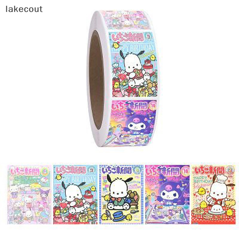 Cuộn 500 / Cuộn Nhãn Dán Hoạt Hình sanrio melody big ear dog Kuromi hello kitty Đáng Yêu