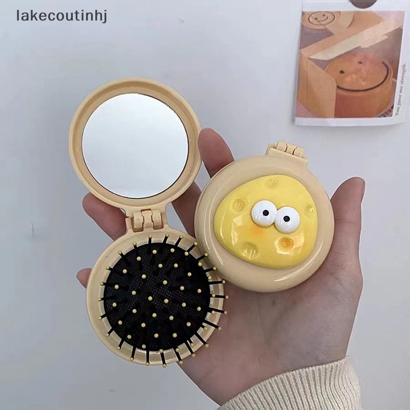 Lu Lược Chải Tóc Túi Khí Hình Phô Mai mini Dễ Thương Mang Đi Được