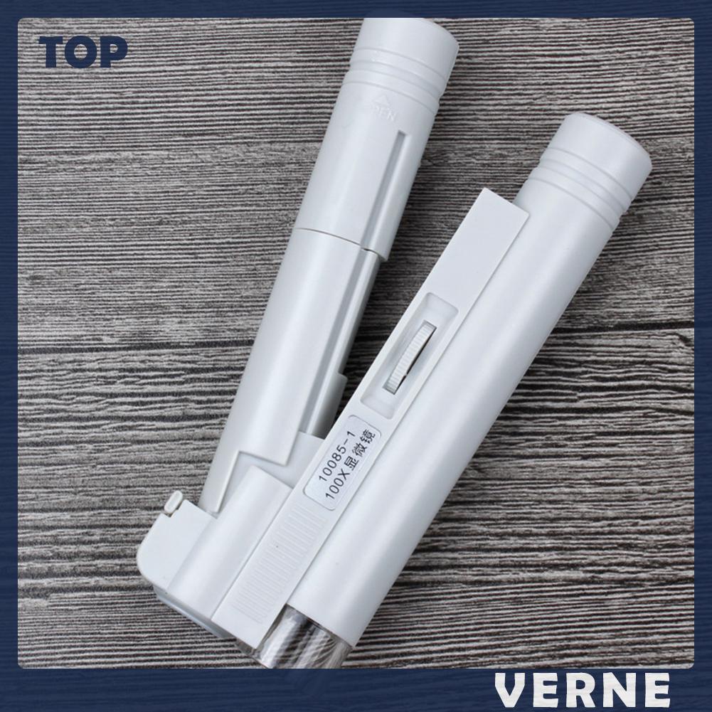 Kính Hiển Vi Cầm Tay Phóng Đại 100 Lần Có Đèn led