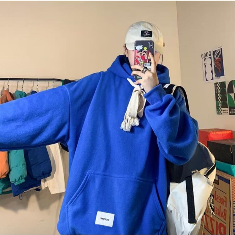 Áo Hoodie Dệt Dáng Rộng Dày Dặn Phối Dây Rút Phong Cách hong kong Thời Trang Thu Đông Chất Lượng Cao plus size M-8XL