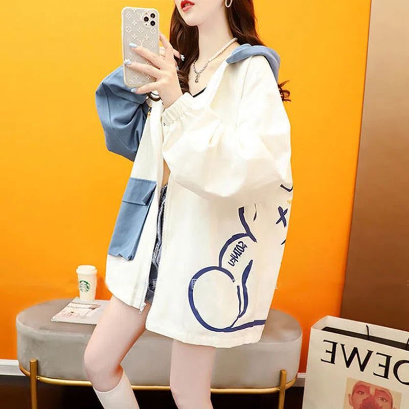 Áo sweatshirt Có Mũ Trùm Dáng Rộng plus size Cho Nữ c11859