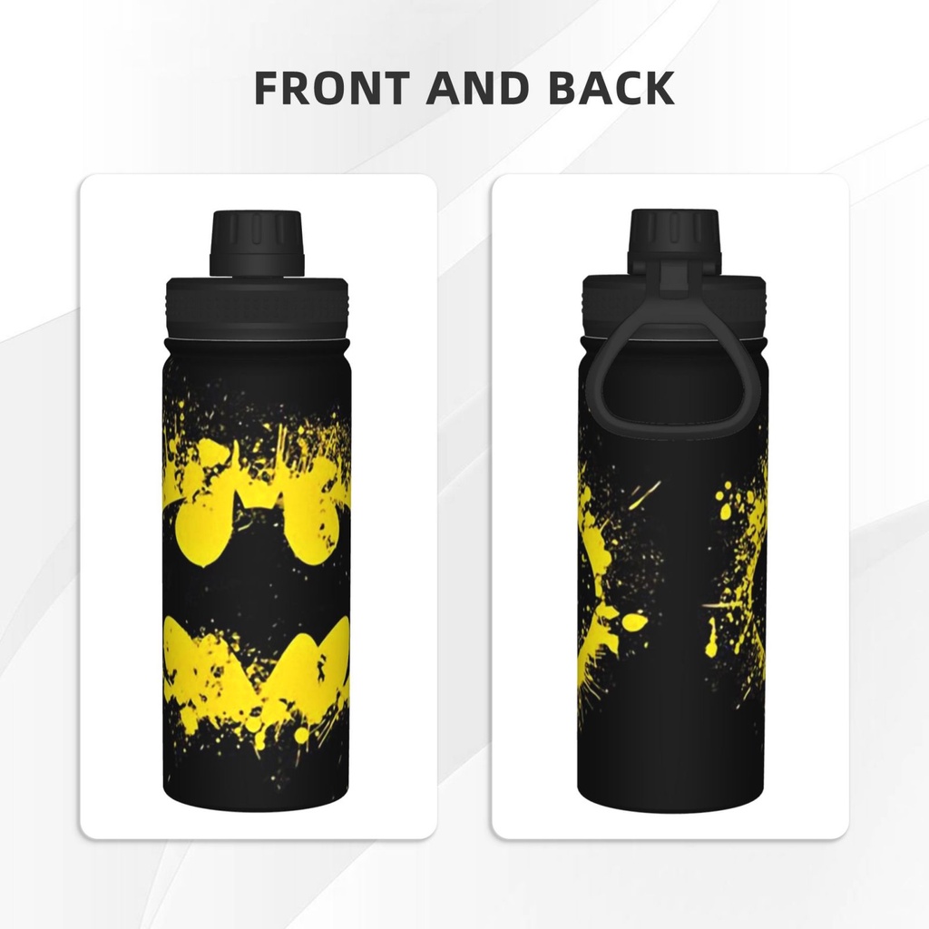 Bình Nước Giữ Nhiệt 18oz Bằng Thép Không Gỉ Họa Tiết batman
