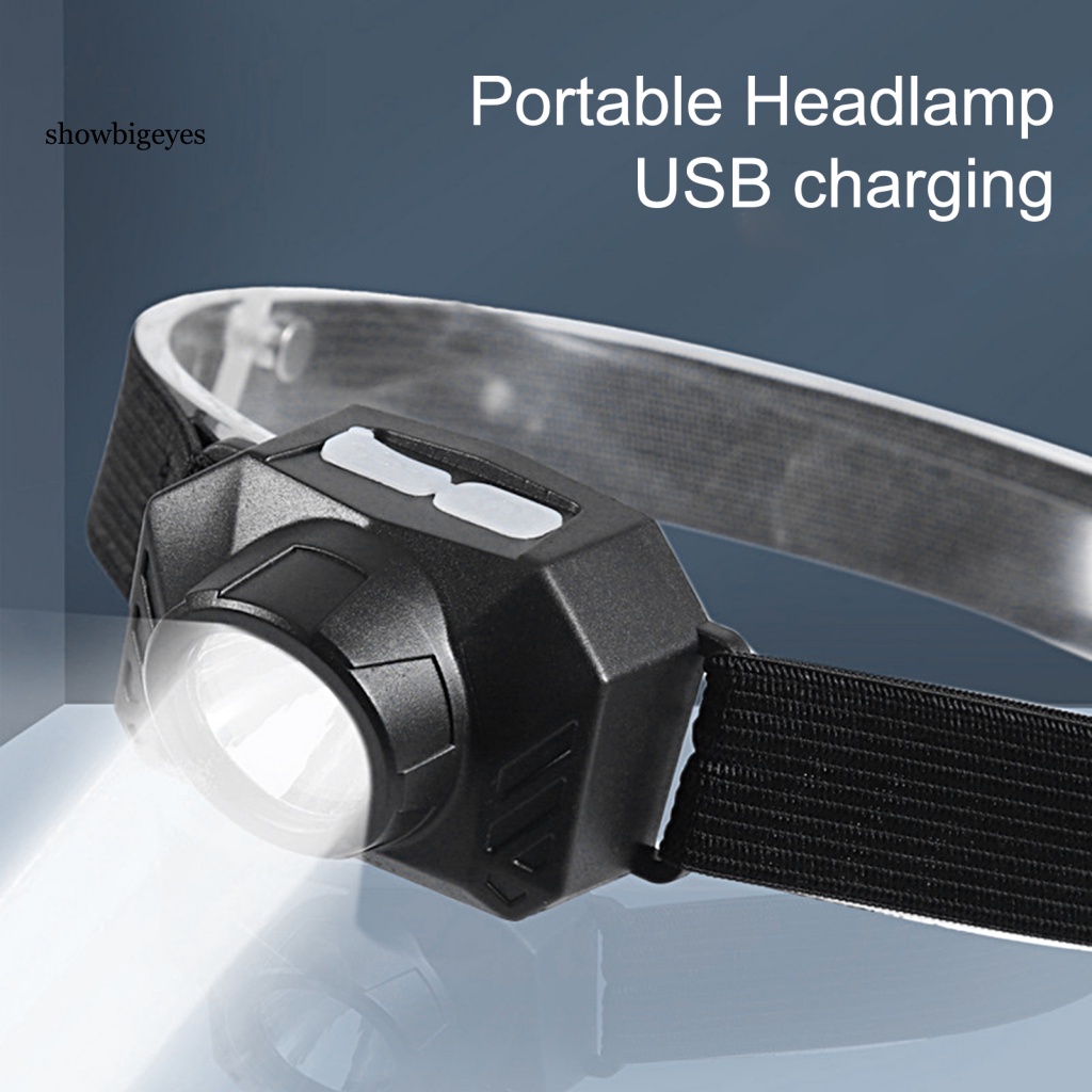 Sges Đèn led Đội Đầu Đa Năng Độ Sáng Cao Chống Thấm Nước ipx4 mini Kèm Sạc usb Tiện Dụng Cho Câu Cá / Ban Đêm