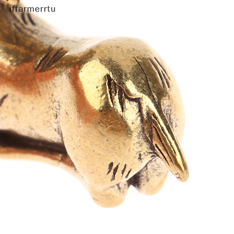 1 Tượng Trang Trí Giáng Sinh Bằng Đồng Thau Hình Tuần Lộc mini Để Bàn