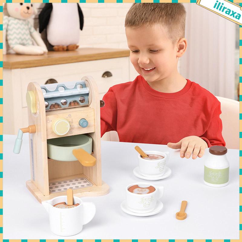 Bộ Đồ Chơi Máy Pha Cà Phê Bằng Gỗ Dành Cho Trẻ Em