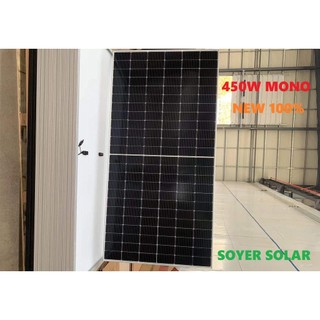Tấm pin năng lượng mặt trời 450w mono tiêu chuẩn châu âu tấm năng lượng mặt trời mono 450 watt hãng soyer solar