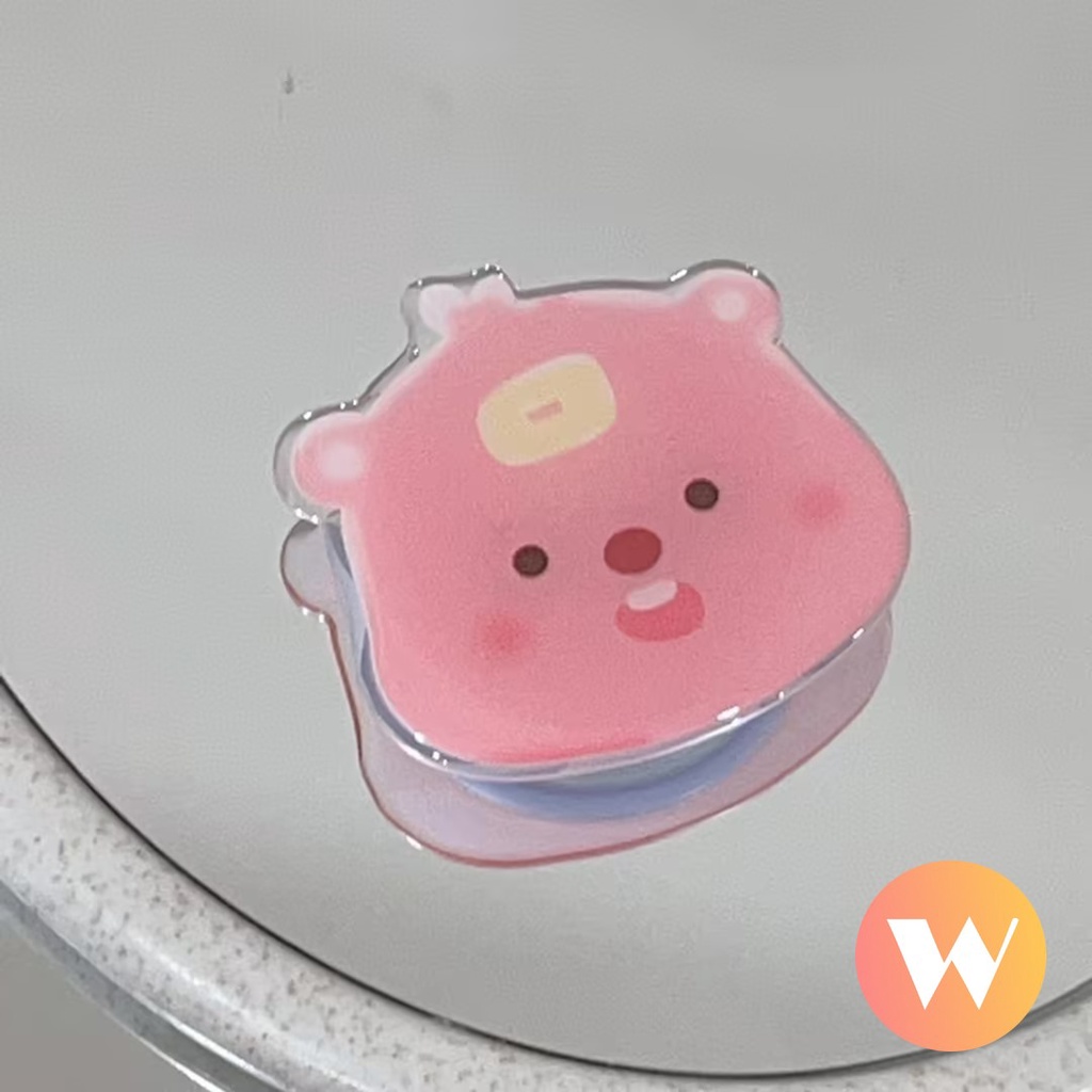 Hoạt Hình Nhẫn Đỡ Điện Thoại Hình Chú Heo Mặt Cười Dễ Thương Vui Nhộn Giá Đỡ