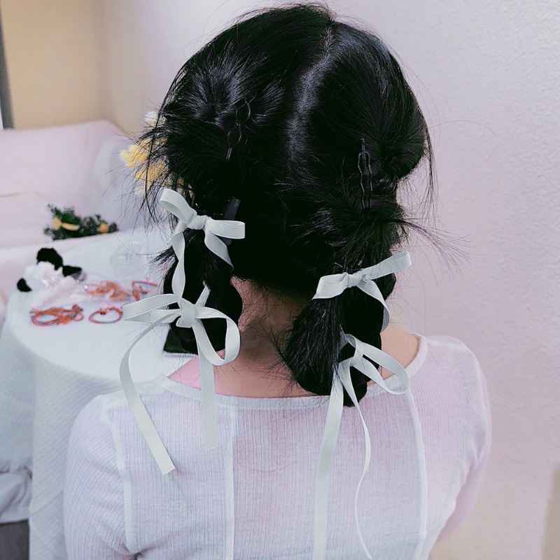 Dây Buộc Tóc Ruy Băng Thắt Nơ Nhiều Màu Sắc / Ruy Băng Lụa Cho Nữ