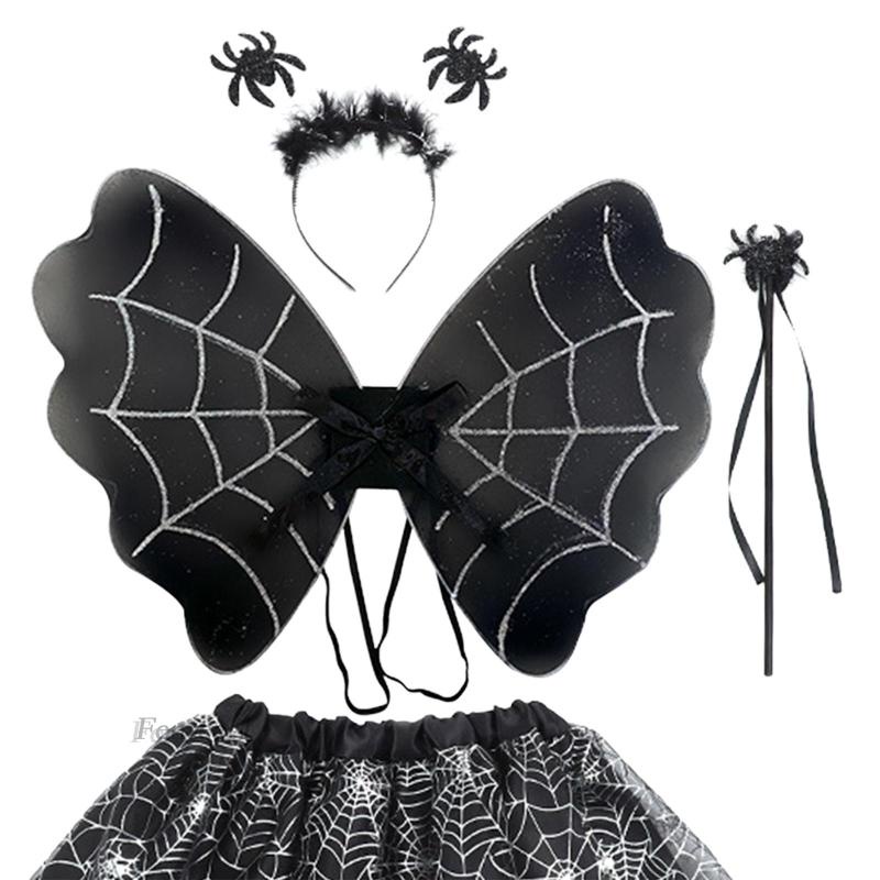 Set Băng Đô Và Chân Váy tutu Hóa Trang halloween Cho Bé Gái