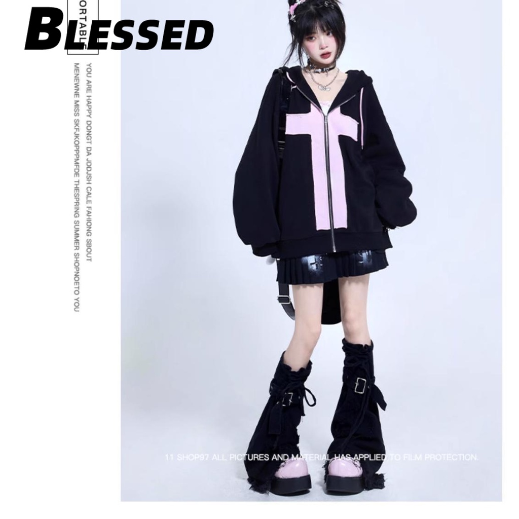 Blessed Áo Khoác hoodie áo khoác nữ zip hoodie fashionable Popular Thanh lịch Thoải mái WWY239129J37Z230914