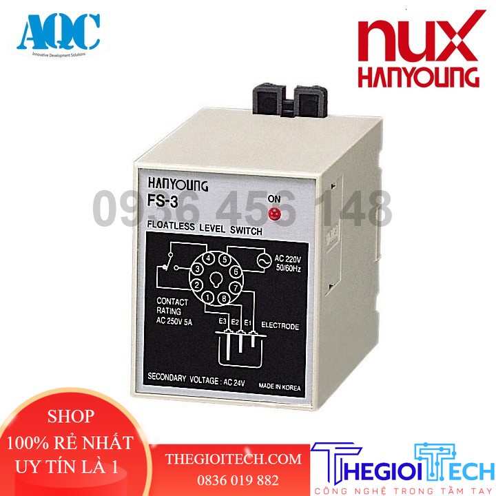 Relay mực nước FS-3 Hanyoung Nux