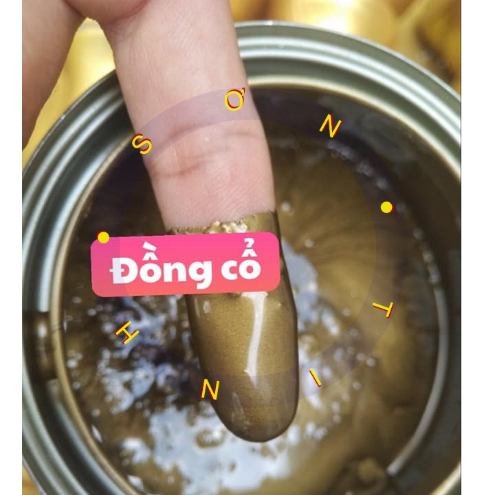 Sơn NHŨ ĐỒNG ĐEN 909 ( đồng cổ ) mạ kẽm 1K Yes Paint 800g 400g sơn gỗ sắt thép tôn bê tông phào chỉ 