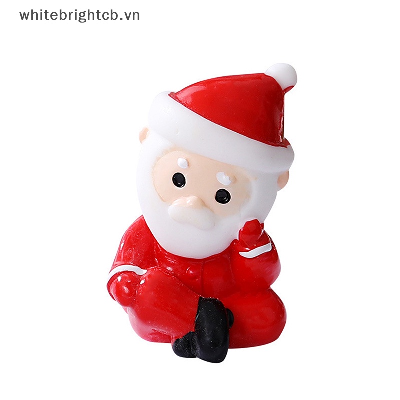 Mô Hình Ông Già Noel Bằng Nhựa resin Dễ Thương Trang Trí Giáng Sinh 2023