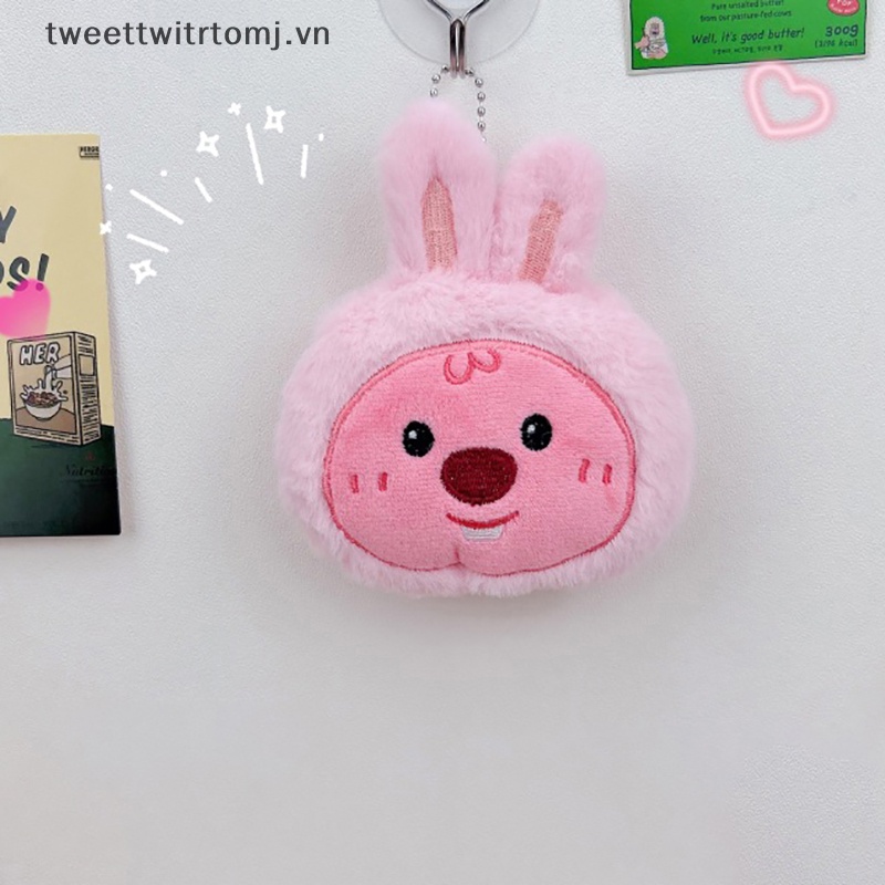 Móc Khóa Hình Búp Bê Nhồi Bông tomj Màu Hồng Dễ Thương