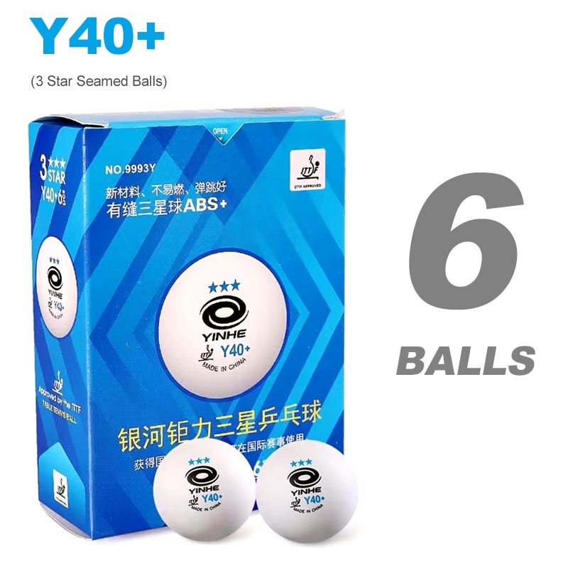 Bộ 6 Quả Bóng Bàn yinhe 3 star y40 + h40 + Chất Lượng Cao