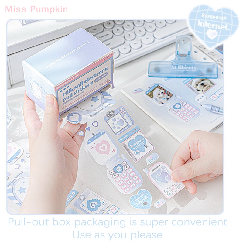 Nhãn Dán Trang Trí Điện Thoại Sổ Lưu Niệm Hình Chữ kawaii Lấp Lánh diy